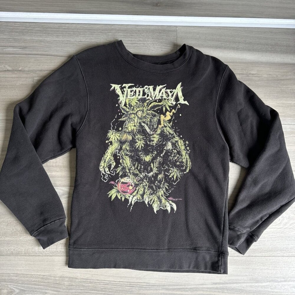 Vintage‎ Veil Of Maya Vintage Crewneck Sweatshirt Unisex Small Black Delta